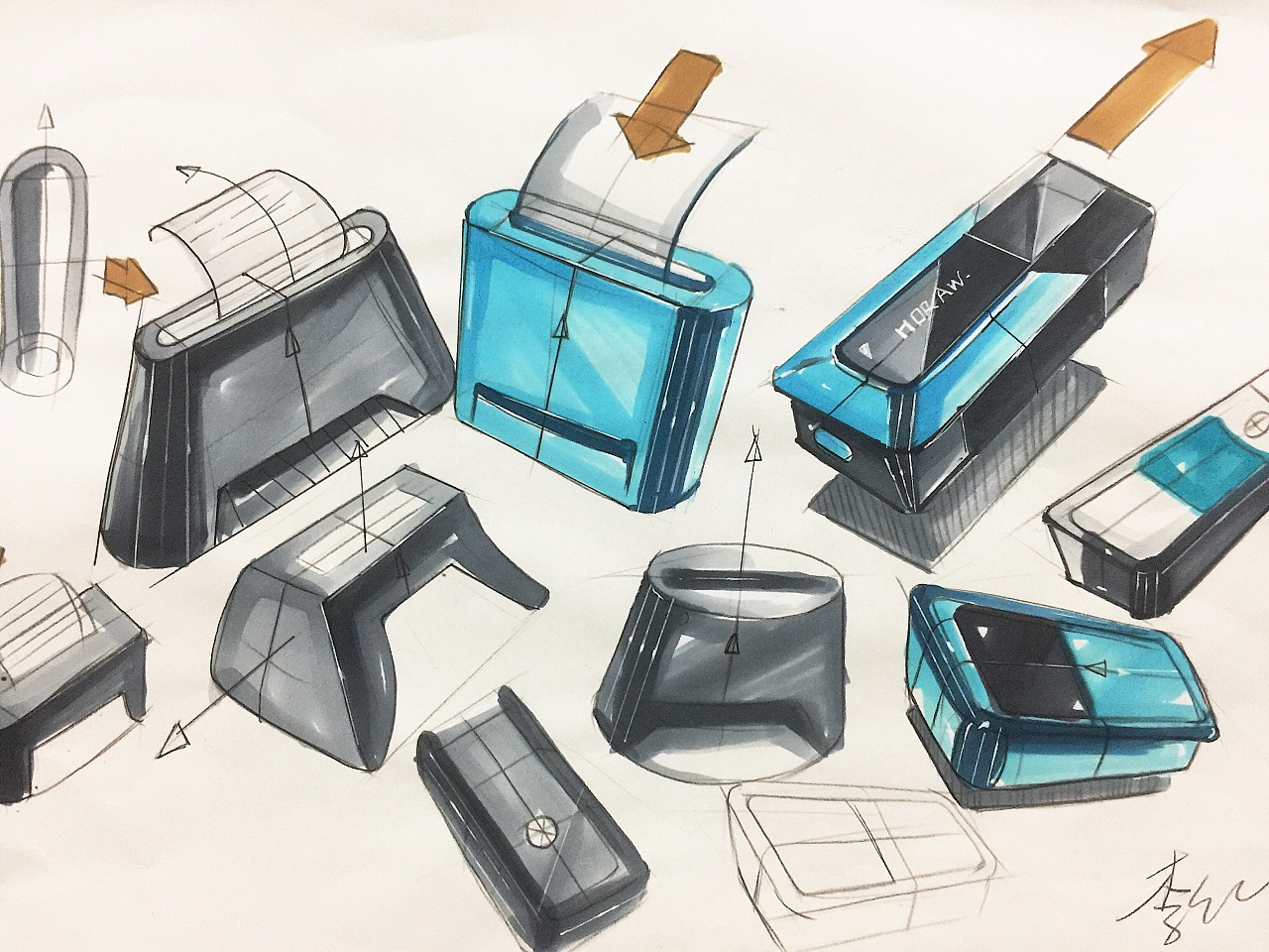 工业设计手绘马克笔技法教学 如何高效提升产品设计表达能力